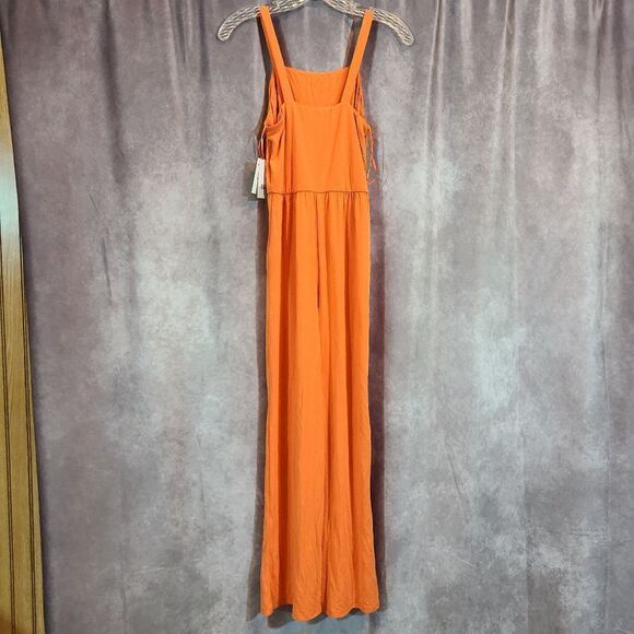 BP Easy Sleeveless Knit Jumpsuit in Tangerine Orange - Picture 3 of 5